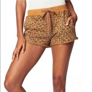 Blank NYC High Rise Adulting Drawstring Animal Print Shorts Size S
